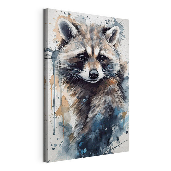 Wandbilder Waschbär mit Aquarellspritzern (Artikelnummer: s32306) Wandbilder Wandbilder Waschbär mit Aquarellspritzern (Artikelnummer: s32306)