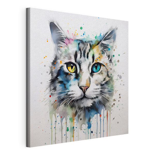 Wandbilder Lebhafte Katze mit bunten Augen (Artikelnummer: s32315) Wandbilder Wandbilder Lebhafte Katze mit bunten Augen (Artikelnummer: s32315)