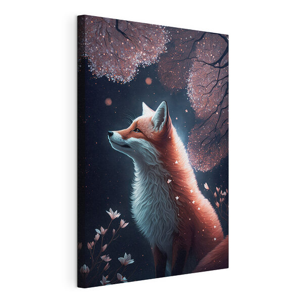 Wandbilder Fuchs schaut in den Himmel
