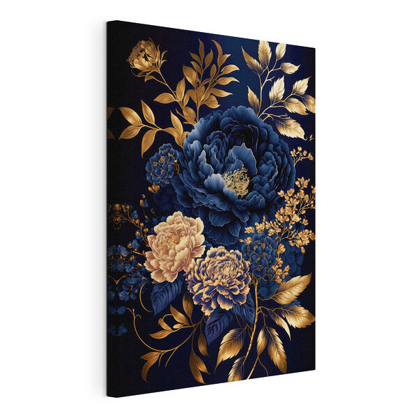 Wandbilder Elegantes florales Design in kräftigen Farbtönen