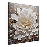 Wandbilder Elegantes Display mit weißem Blumenkunstwerk