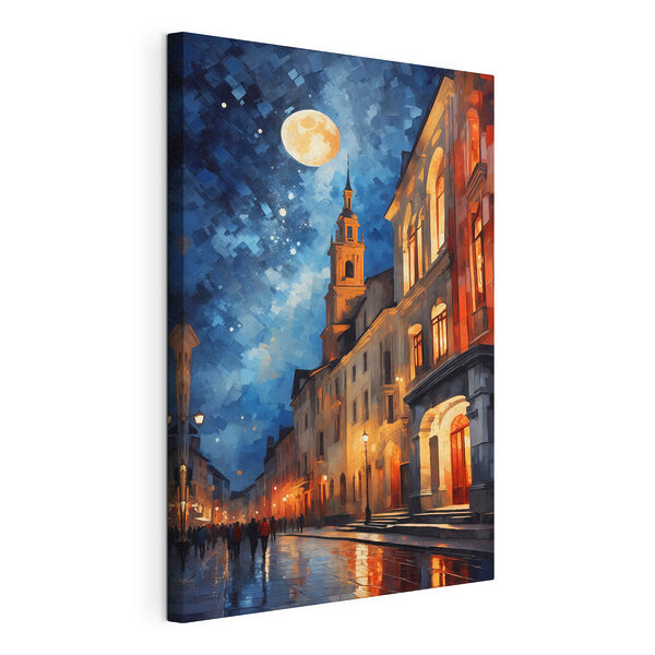 Wandbilder Straße mit Gebäuden und einem Mond (Artikelnummer: s36230) Wandbilder Wandbilder Straße mit Gebäuden und einem Mond (Artikelnummer: s36230)