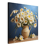 Wandbilder Gänseblümchen in eleganter Keramikvase
