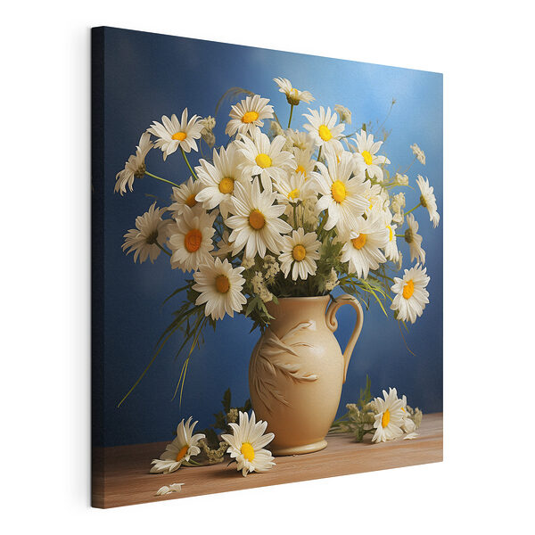 Wandbilder Gänseblümchen in eleganter Keramikvase