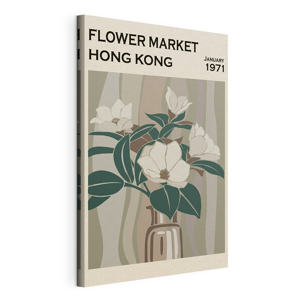 Wandbilder Plakat für den Blumenmarkt in Hongkong, 1971