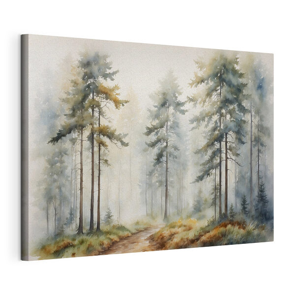 Wandbilder Aquarellmalerei eines Waldes