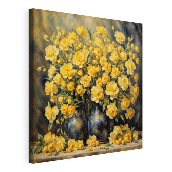 Wandbilder Leuchtend gelbe Blüten in eleganten Vasen (Artikelnummer: s37441) Wandbilder Wandbilder Leuchtend gelbe Blüten in eleganten Vasen (Artikelnummer: s37441)