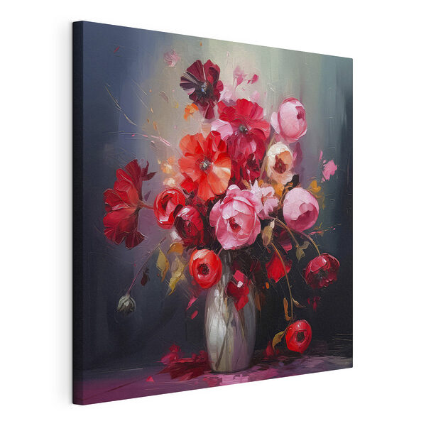 Wandbilder Gemälde von Blumen in einer Vase