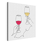 Wandbilder Zeichnung eines Glases Wein