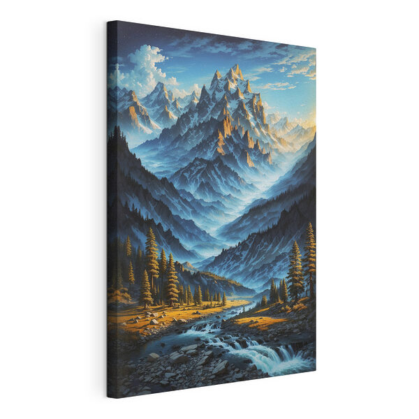 Sonnenaufgang über einer majestätischen Berglandschaft Wandbilder Sonnenaufgang über einer majestätischen Berglandschaft