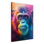 Wandbilder Buntes Gorilla-Porträt mit Intensität