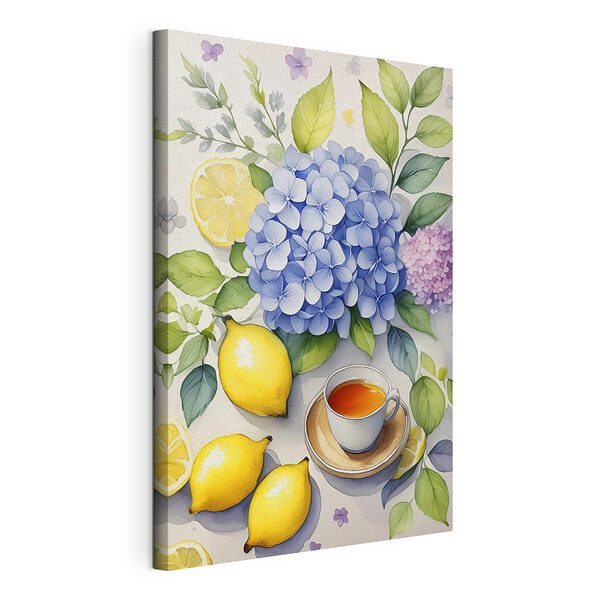 Wandbilder Tee mit Zitronen und Blumen (Artikelnummer: s38404) Wandbilder Wandbilder Tee mit Zitronen und Blumen (Artikelnummer: s38404)