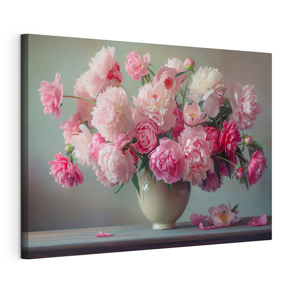 Wandbilder Wandbilder Vase voll mit rosa Blüten (Artikelnummer: s38458)