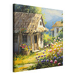 Wandbilder Ein sonnendurchfluteter Cottage-Garten