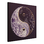 Wandbilder Yin-Yang-Symbol mit Blasen
