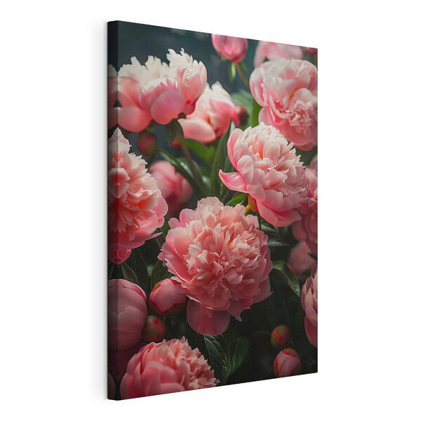 Wandbilder Gruppe von rosa Blumen