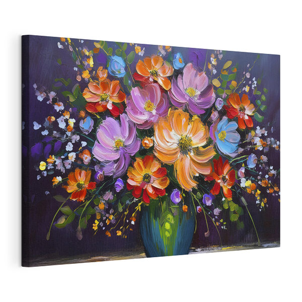 Wandbilder Gemälde von Blumen in einer Vase