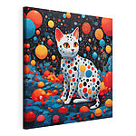 Wandbilder Katze mit Polka Dots