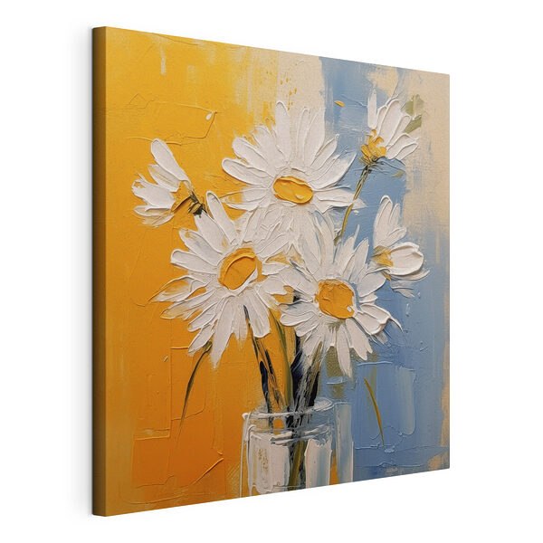 Wandbilder Gemälde von Blumen in einem Glas