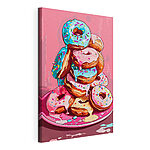 Wandbilder Stapel von Donuts mit Zuckerguss und Streuseln