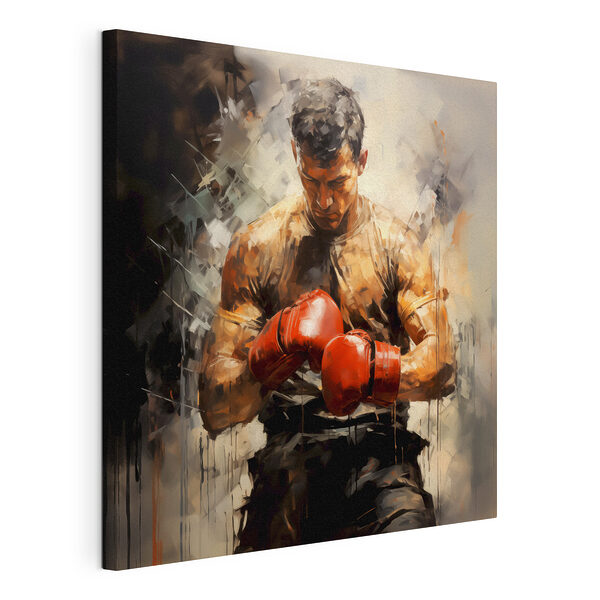Wandbilder Mann mit Boxhandschuhen