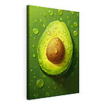 Wandbilder Avocadohälfte mit Glitzertropfen