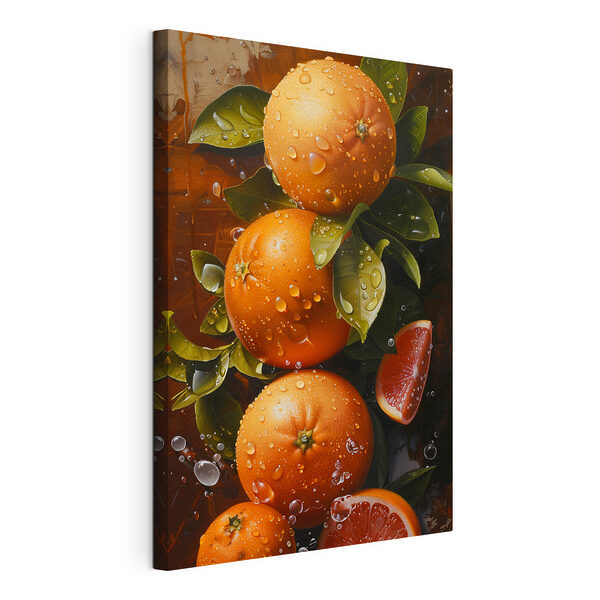 Wandbilder Gruppe von Orangen mit Blättern und Scheiben von Orangen (Artikelnummer: s39239) Wandbilder Wandbilder Gruppe von Orangen mit Blättern und Scheiben von Orangen (Artikelnummer: s39239)