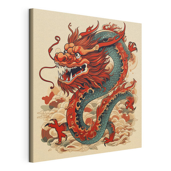 Wandbilder Drache mit langem Schwanz