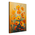 Wandbilder Gemälde von Blumen auf einer Leinwand