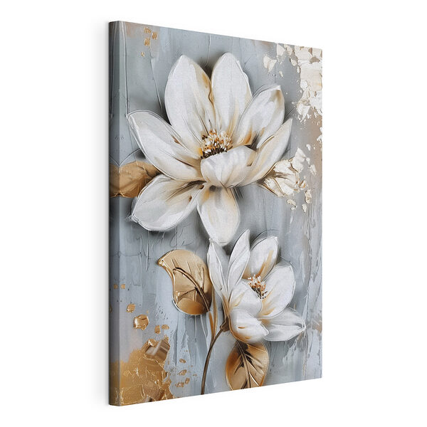Wandbilder Wandbilder Malerei von Blumen auf einer grauen Fläche (Artikelnummer: s39545)
