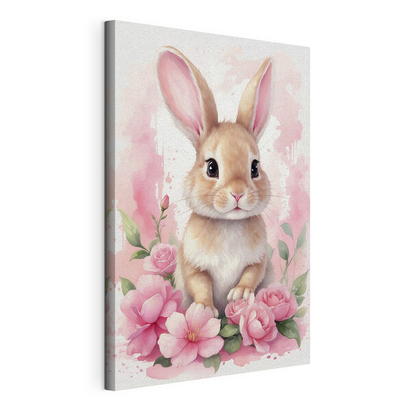 Wandbilder Kaninchen mit rosa Blumen (Artikelnummer: s39559) Wandbilder Wandbilder Kaninchen mit rosa Blumen (Artikelnummer: s39559)
