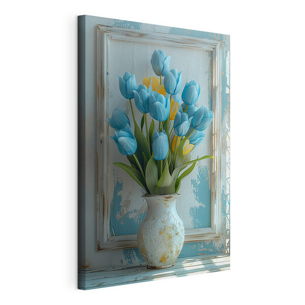 Wandbilder Wandbilder Vase mit blauen Blumen (Artikelnummer: s39636)