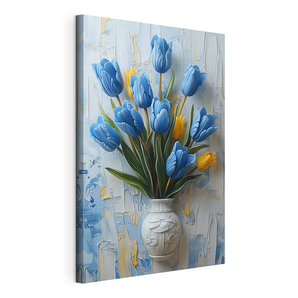 Wandbilder Wandbilder Vase mit blauen Tulpen (Artikelnummer: s39637)