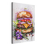Wandbilder Aquarell eines Burgers