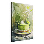 Wandbilder Aquarellmalerei einer Torte