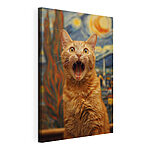 Wandbilder Katze mit offenem Maul