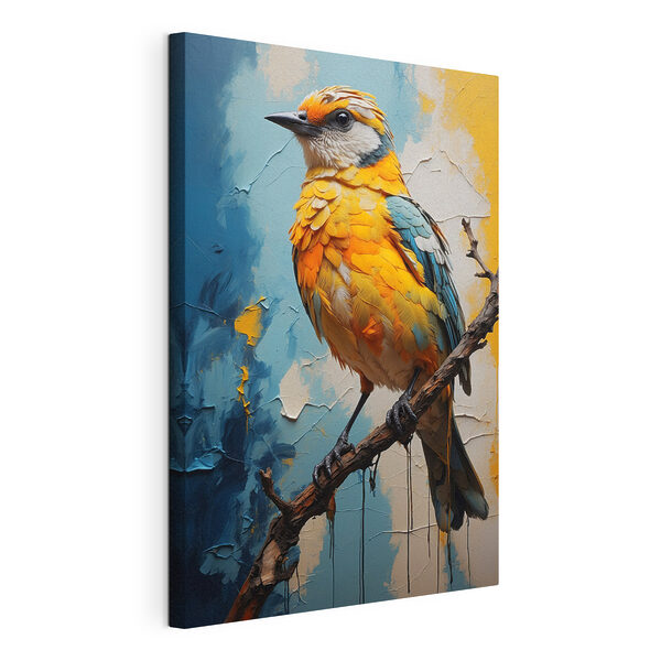 Wandbilder Vogel auf einem Ast sitzend