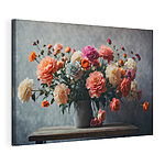 Wandbilder Vase mit Blumen auf einem Tisch