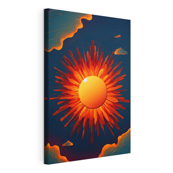 Wandbilder Sonne mit einer hellen Sonne am Himmel
