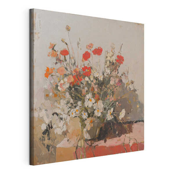Wandbilder Gemälde von Blumen in einer Vase