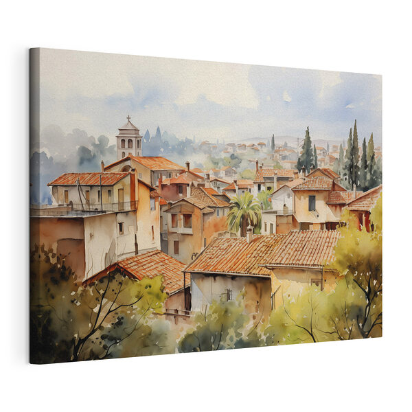 Wandbilder Aquarell einer Stadt mit vielen Gebäuden und Bäumen (Artikelnummer: s39935) Wandbilder Wandbilder Aquarell einer Stadt mit vielen Gebäuden und Bäumen (Artikelnummer: s39935)