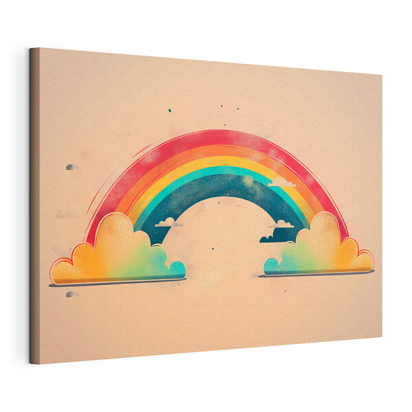 Wandbilder Regenbogen und Wolken am Himmel