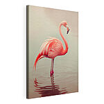 Wandbilder Flamingo im Wasser stehend