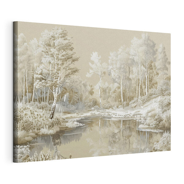 Wandbilder Fluss mit Bäumen und Schnee (Artikelnummer: s39979) Wandbilder Wandbilder Fluss mit Bäumen und Schnee (Artikelnummer: s39979)