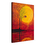 Wandbilder Baum und Mond im Hintergrund