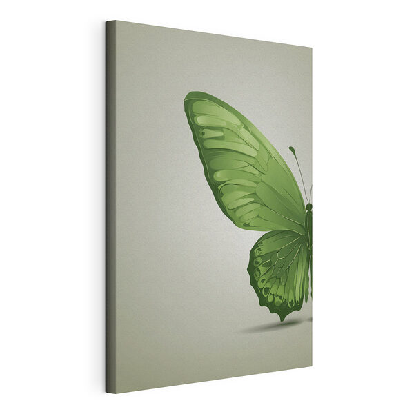 Wandbilder Grüner Schmetterling mit Flügeln