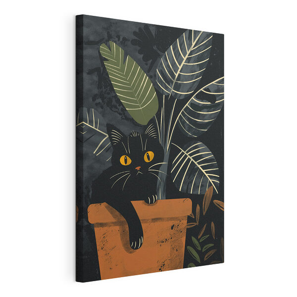Wandbilder Wandbilder Katze sitzt auf einem Ziegelsteinvorsprung (Artikelnummer: s40268)