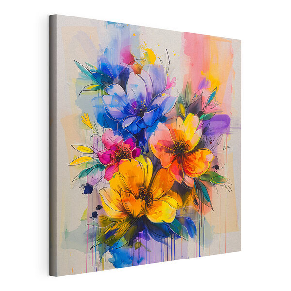 Wandbilder Gemälde von Blumen auf weißem Hintergrund (Artikelnummer: s40372) Wandbilder Wandbilder Gemälde von Blumen auf weißem Hintergrund (Artikelnummer: s40372)