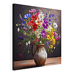 Wandbilder Vase mit Blumen auf einem Tisch