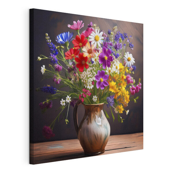 Wandbilder Wandbilder Vase mit Blumen auf einem Tisch (Artikelnummer: s40420)